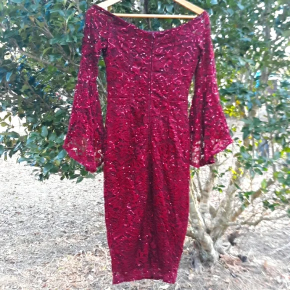 Red Sexy Lace Premier Amour Dress - Picture 7 of 8